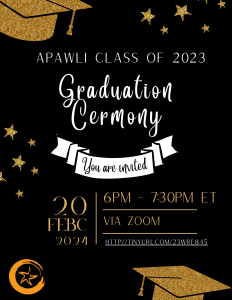 Announcing APAWLI Graduation